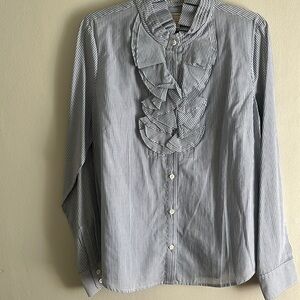 J.Crew Ruffle Collared Shirt